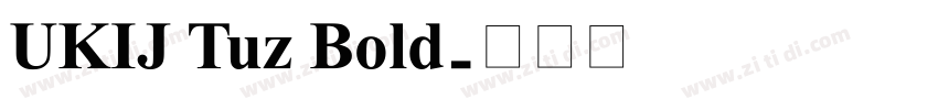 UKIJ Tuz Bold字体转换